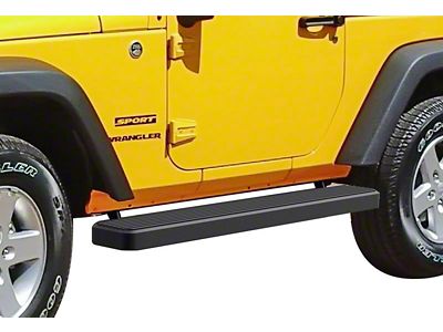 6-Inch iStep Running Boards; Black (07-18 Jeep Wrangler JK 2-Door)