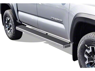 6-Inch iStep Running Boards; Hairline Silver (05-23 Tacoma Double Cab)