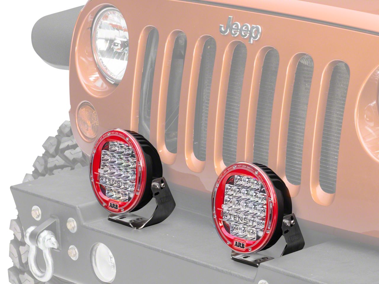 ARB Jeep Wrangler Intensity 7-Inch Round 21 LED Light; Spot