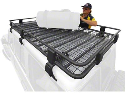 ARB Steel Roof Rack Basket with Mesh Floor; 43-Inch x 49-Inch (84-01 Jeep Cherokee XJ)