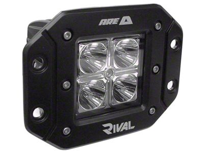 A.R.E. Rival LED Flush Mount Cube Lights; Flood Beam (Universal; Some Adaptation May Be Required)