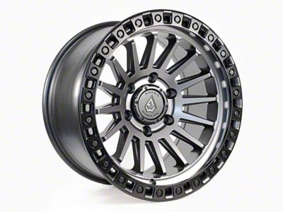 Arena Mesa Satin Gunmetal Center with Satin Black Lip 6-Lug Wheel; 17x9; -12mm Offset (03-09 4Runner)