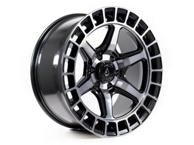 Arena Torque Glossy Black Machined DDT Face and Lip 6-Lug Wheel; 17x9; 1mm Offset (10-24 4Runner)