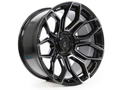 Arena Cobra Glossy Black with Brushed DDT Face Clear 6-Lug Wheel; 20x10; -18mm Offset (16-23 Tacoma)