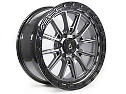 Arena Trek Glossy Gun Metal Center with Glossy Black Lip 6-Lug Wheel; 17x9; 0mm Offset (03-09 4Runner)
