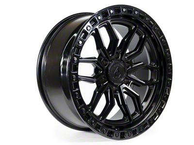 Arena Hustle Satin Black Center with Glossy Black Lip 6-Lug Wheel; 18x9; 1mm Offset (21-25 Bronco, Excluding Raptor)