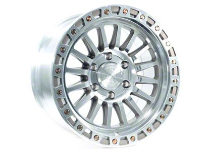 Arena Trophy Bright Machine with Zinc Bolts 6-Lug Wheel; 17x9; -12mm Offset (21-25 Bronco, Excluding Raptor)