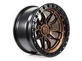 Arena Hustle Smoked Bronze Center with Satin Black Lip Wheel; 17x9; 0mm Offset (20-25 Jeep Gladiator JT)