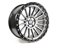 Arena Mesa Satin Gunmetal Center with Satin Black Lip Wheel; 17x9; 0mm Offset (99-04 Jeep Grand Cherokee WJ)