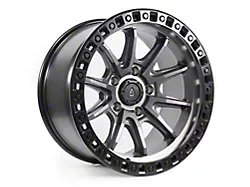 Arena Mission Satin Gunmetal Center with Satin Black Lip Wheel; 20x9; 0mm Offset (22-25 Jeep Grand Cherokee WL)