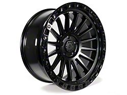 Arena Mesa Satin Black Center with Glossy Black Lip Wheel; 20x9; 0mm Offset (05-10 Jeep Grand Cherokee WK)