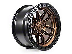 Arena Hustle Smoked Bronze Center with Satin Black Lip Wheel; 20x9; 1mm Offset (18-25 Jeep Wrangler JL)
