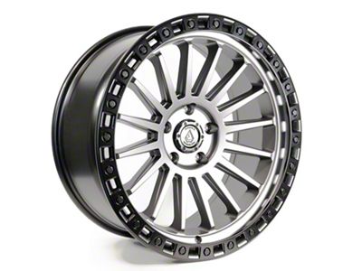 Arena Mesa Satin Gunmetal Center with Satin Black Lip Wheel; 17x9; 0mm Offset (18-25 Jeep Wrangler JL)