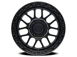 Arena Boost Satin Black Center with Glossy Black Lip 6-Lug Wheel; 17x9; 0mm Offset (24-26 Tacoma)
