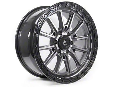 Arena Trek Glossy Gun Metal Center with Glossy Black Lip 6-Lug Wheel; 20x9; 0mm Offset (24-25 Tacoma)