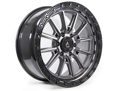 Arena Trek Glossy Gun Metal Center with Glossy Black Lip 6-Lug Wheel; 20x9; 20mm Offset (24-25 Tacoma)