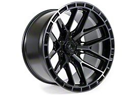 Arena Battle Glossy Black with Machined DDT Face and Lip 6-Lug Wheel; 20x10; -18mm Offset (16-24 Titan XD)