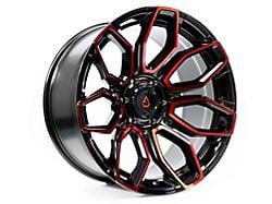 Arena Cobra Glossy Black Machine with Red Tint 6-Lug Wheel; 20x10; -18mm Offset (16-24 Titan XD)