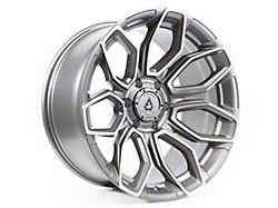 Arena Cobra Texture Gun Metal Machine Clear Coat 6-Lug Wheel; 22x10; -18mm Offset (16-24 Titan XD)
