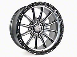 Arena Mission Satin Gunmetal Center with Satin Black Lip 6-Lug Wheel; 20x9; 0mm Offset (22-25 Tundra)