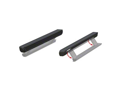 ActionTrac Powered Running Boards without Mounting Brackets; Carbide Black (07-25 Jeep Wrangler JK & JL 4-Door)