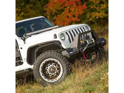 Front Fender Flares; Textured Black (18-25 Jeep Wrangler JL)