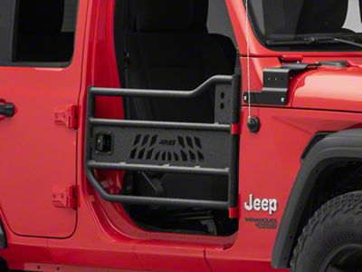 Aluminum Front Tube Doors; Textured Black (18-25 Jeep Wrangler JL)