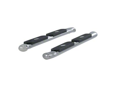 4-Inch Oval Side Step Bars; Stainless Steel (05-23 Tacoma Access Cab)