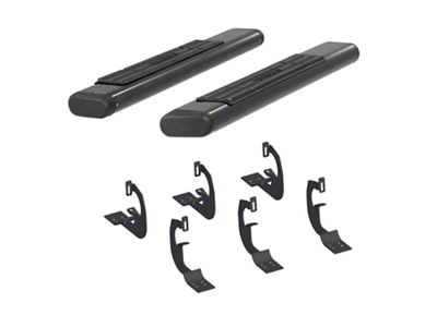 6-Inch Oval Side Step Bars; Black (05-14 Tacoma Regular Cab)
