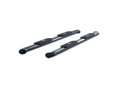 4-Inch Oval Side Step Bars; Black (07-21 Tundra CrewMax)