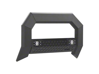 5.50-Inch AdvantEDGE Bull Bar with 2-Inch LED Cube Lights; Carbide Black (07-21 Tundra)