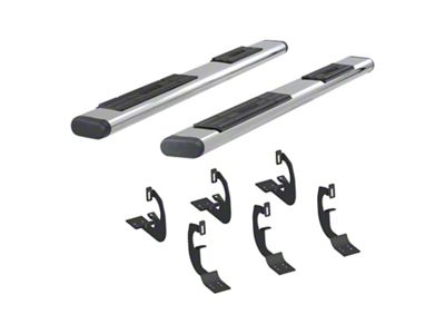 6-Inch Oval Side Step Bars; Polished Stainless (07-21 Tundra CrewMax)