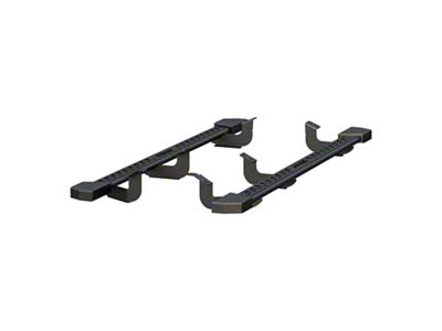 Rocker Side Step Bars; Textured Black (07-21 Tundra Double Cab)