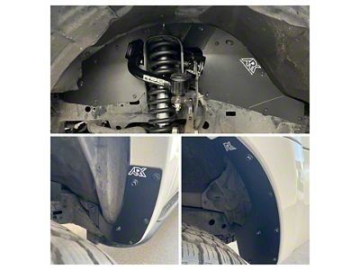 Ark Splash Guards TriXpoly Front Inner Fender Liners with Front and Rear Mud Flap Delete Kit; Black (06-09 4Runner)