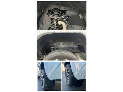 Ark Splash Guards TriXpoly Front Inner Fender Liners with Mud Flaps; Front and Rear Kit; Black (25-26 4Runner, Excluding Trailhunter & TRD Pro)