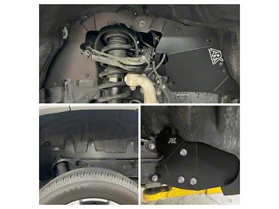 Ark Splash Guards TriXpoly Front Inner Fender Liners with Crash Bracket Delete; Front and Rear Kit; Black (25-26 4Runner, Excluding Trailhunter & TRD Pro)