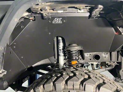 Ark Splash Guards TriXpoly Front Inner Fender Liners; Black (20-25 Jeep Gladiator JT)