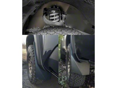 Ark Splash Guards TriXpoly Front Inner Fender Liners with Front and Rear Mud Flaps; Black (16-23 Tacoma)