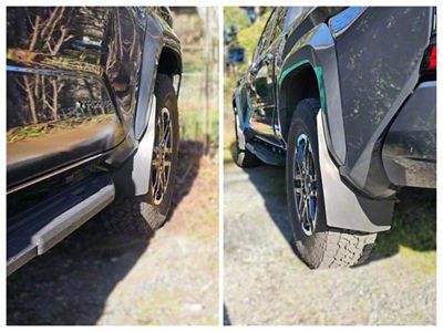 Ark Splash Guards TriXpoly Mid Mud Flaps; Front and Rear; Black (24-26 Tacoma, Excluding Trailhunter & TRD Pro)