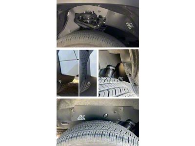 Ark Splash Guards TriXpoly Front Inner Fender Liners with Front and Rear Mid Mud Flaps; Black (22-26 Tundra)