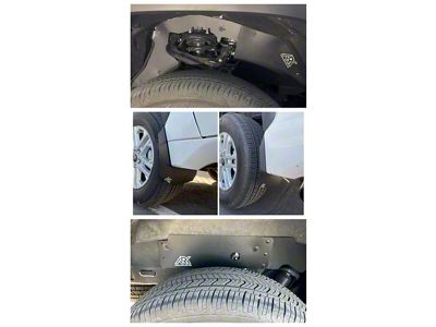 Ark Splash Guards TriXpoly Front Inner Fender Liners with Mid Mud Flaps; Front and Rear Kit; Black (22-26 Tundra)