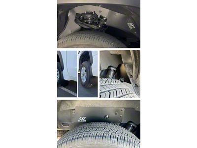Ark Splash Guards TriXpoly Front Inner Fender Liners with Front and Rear Mud Flaps; Black (22-26 Tundra)