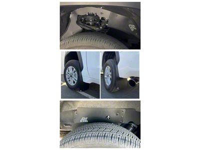 Ark Splash Guards TriXpoly Front Inner Fender Liners with Mud Flaps; Front and Rear Kit; Black (22-26 Tundra)