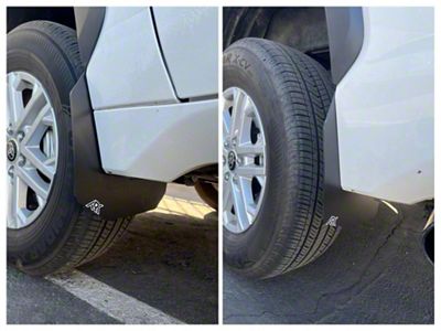 Ark Splash Guards TriXpoly Mid Mud Flaps; Front and Rear; Black (22-26 Tundra)