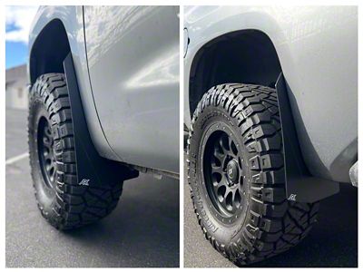 Ark Splash Guards TriXpoly Mid Mud Flaps; Front and Rear; Black (07-21 Tundra)