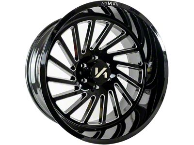 Arkon Off-Road Caesar Gloss Black Milled 6-Lug Wheel; 26x14; -81mm Offset (25-26 4Runner)