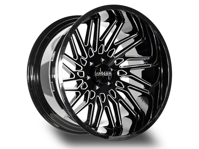 Arkon Off-Road Bronco Apollo Gloss Black Milled 6-Lug Wheel; 22x12 ...