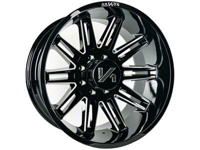 Arkon Off-Road Churchill Gloss Black Milled 6-Lug Wheel; 24x14; -81mm Offset (21-25 Bronco, Excluding Raptor)