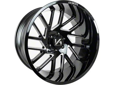 Arkon Off-Road Mandela Gloss Black Milled 6-Lug Wheel; 22x12; -51mm Offset (21-25 Bronco, Excluding Raptor)