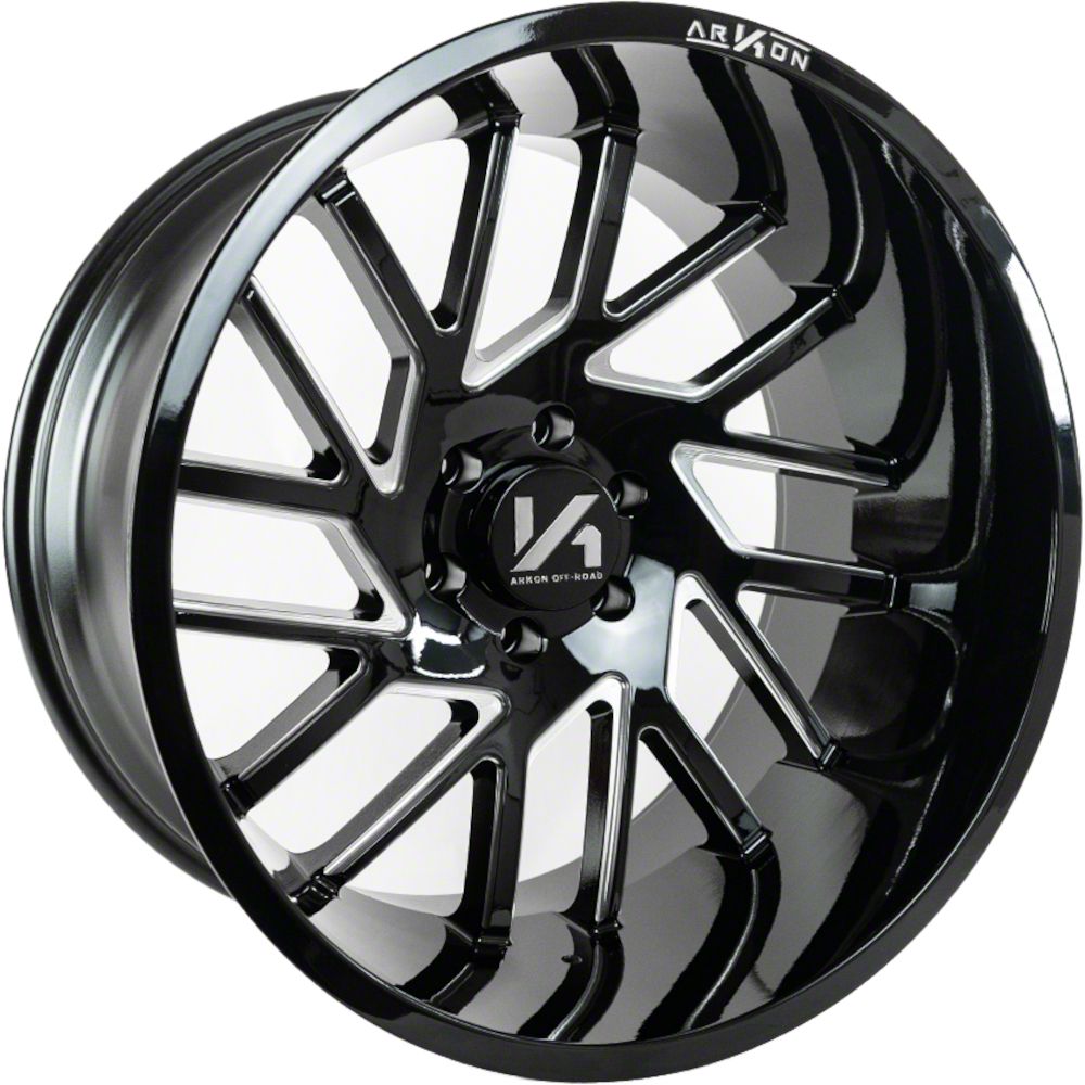 Arkon Off-Road Titan XD Mandela Gloss Black Milled 6-Lug Arkon Off-Road Titan XD Mandela Gloss Black Milled 6-Lug